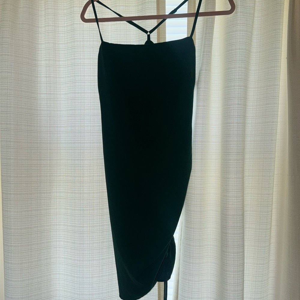Green Lulu's ruched side dress